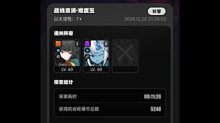 【绝区零ZZZ】2024-12-28｜战线肃清 Battlefront Purge｜星见雅+仓角｜烈度7