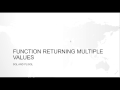 How to return multiple values from a function in oracle pl/sql ? (without using out parameter)