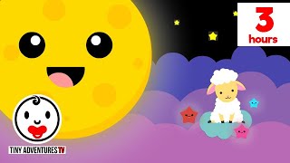 Baby Sensory - Sleepy Time Goodnight Moon -  High Contrast Animation - 3 Hours of Gentle Lullabies