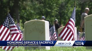 Respect and honor given to fallen service members at Allegheny Cemetery