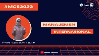 MANAGEMENT CONCENTRATION SHARING 2022 : MANAJEMEN INTERNASIONAL