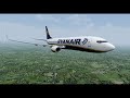 p3dv4.5 copenhagan ekch to london egss ryanair 737 800 time lapse