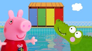 Peppa Pig Game | Crocodile Hiding in Fun Swimming Toys