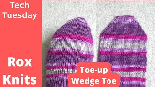 Toe Up Classic Wedge Sock Toe // Technique Tuesday