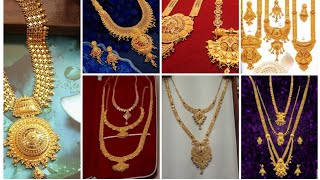 Rajwadi Darbari Long Necklace Design Gold Jewellery Design Best Disain Ideas