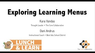 Exploring Learning Menus