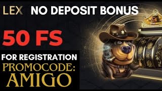 Lex casino - No deposit bonus 100 freespins (promo code AMIGO)