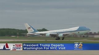 President Trump Heads For New York City