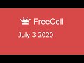 Microsoft Solitaire Collection - FreeCell - July 3 2020