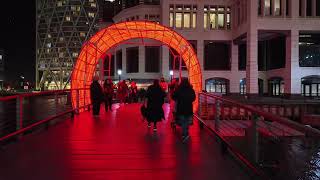 📍Canary Wharf winter lights #canarywharf #londontravel #winterlights #london #londra