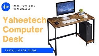 Yaheetech 47 Inches W Desk w/ Shelves Installation Guide #writingdesk