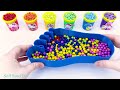 video satisfactorio cómo hacer un biberón de leche arcoíris para bebé mezclando slime asmr