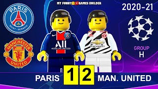 PSG vs Manchester United 1-2 • Champions League 20/21  Paris Saint-Germain All Goals Highlights Lego