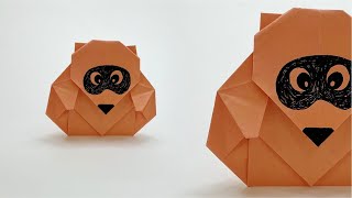 Paper Raccoon - Easy Tutorial for kids. Origami Paper Crafts