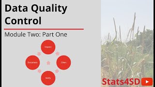 Data Management: Data Quality Control