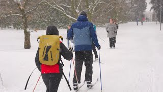 Wintereinbruch in Bochum, Spaziergang zum Schlosspark Weitmar