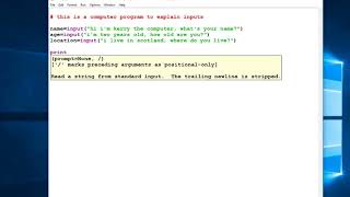 Python for Kids 4 (Getting User Input)