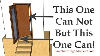 Which Doors Can Swing or Open Over A Stairway? - Building Code Information