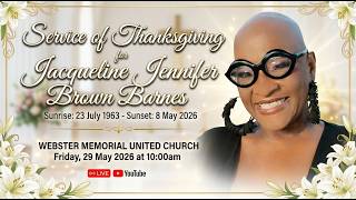 Thanksgiving Service for Jacqueline Jennifer Brown Barnes