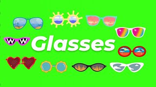 Animated Glasses GIF Green Screen Pack (Free Download)