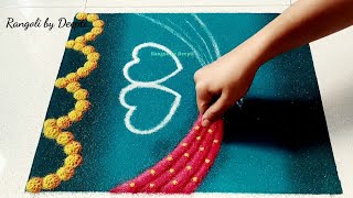 Wedding ceremony rangoli/Rangoli design for wedding/Wedding rangoli designs simple/शुभ विवाह रांगोळी