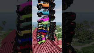 BeamNG.drive - Arabalar Düşme Testi - Cars Drop Test - Çatıya Düşen Arabalar