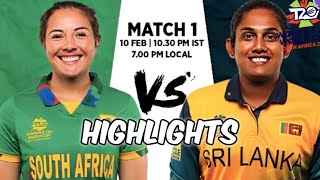 South Africa vs Sri Lanka Cricket Match Highlights | Women's T20WC 2023