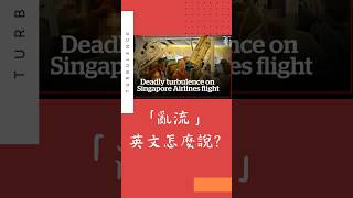 【1分鐘學單字】亂流英文怎麼說？在飛機上直接大怒神！#亂流 #turbulence #singaporeairlines #新航 #新加坡航空