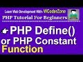 php define function or php  constant - php tutorial