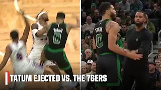 Jayson Tatum EJECTED after 2 technical fouls 👀 | NBA on ESPN
