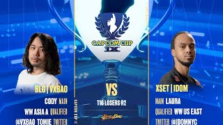 CAPCOM CUP IX SFV - BLG | VXBAO(CODY/URIEN) VS XSET | IDOM(LAURA) - Top 16 - LOSERS BRACKET