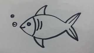 HOW TO DRAW A FISH | EASY DRAWING | @TamilNewArt
