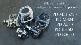 Shimano SPD pedals compared for road, gravel, touring & bikepacking