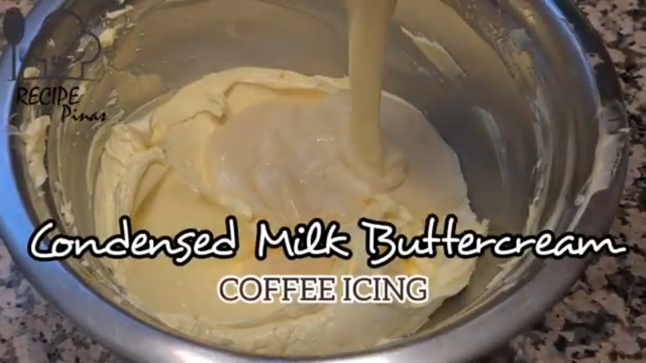 CONDENSED Milk Buttercream Coffee Frosting (NO Icing Sugar!!) SILKY ...