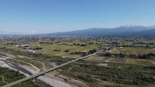 富山・常願寺川と初冠雪の立山連峰　FHD：DJI Mavic Air2