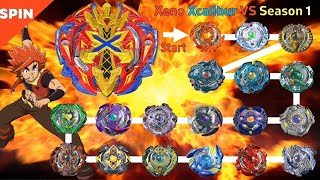 Beyblade Burst Xeno Xcalibur VS ALL Season 1 Marathon Battle 베이블레이드 버스트 제노 엑스칼리버 마라톤 배틀 ベイブレードバースト