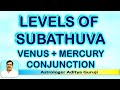 VENUS AND MERCURY CONJUNCTION - LEVELS OF SUBATHUVA #adityaguruji #gurujienglishvideos