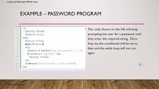 While Loop Delphi Lesson Presentation