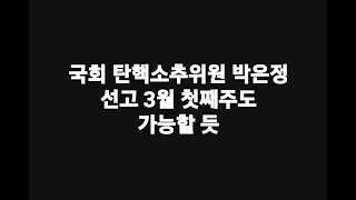 국회 탄핵소추위원 박은정 선고 3월 첫째주도 가능할 듯