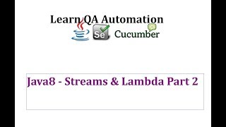 Java8 Understanding Lambda & Streams Part 2