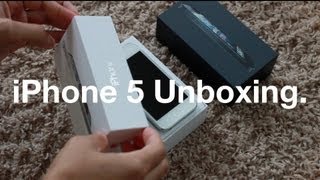 iPhone 5 Unboxing (Black & White 32GB)