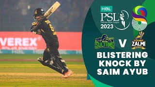 Blistering Knock By Saim Ayub | Multan Sultans vs Peshawar Zalmi | Match 5 | HBL PSL 8 | MI2T |PAK