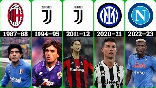 Serie A All Winners ( 1930 - 2023 ) | Serie A Top Scorer Every Season