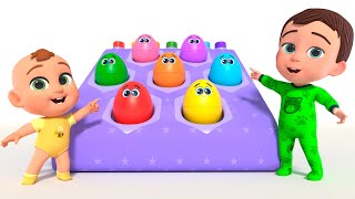 Surprise Eggs Song | Lalafun Learn Colors Nursery Rhymes & Kids Songs