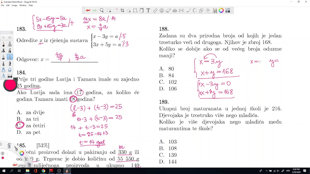 Matematika B Razina Za Državnu Maturu (Sustavi Nastavak. Riješena ...