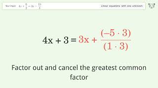 Solve 4x+6/2=3x-15/3: Linear Equation Video Solution | Tiger Algebra