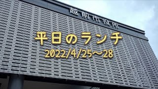 平日のランチ（５杯目）2022/4/25(月)～28(木)