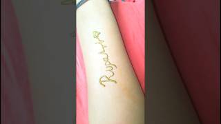 Rupa Name Mehndi Design | Mehndi ka Design #shorts