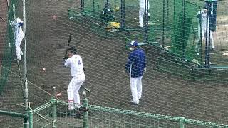 【中日】鵜飼選手にノリさん指導