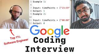 Google Coding Interview With a Top 1% Software Engineer